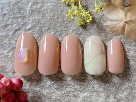 ナチュラル大理石ネイル