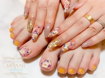 モアニ ヒロオ 渋谷店(MOANI Hiroo)/ハンドとフットでお揃いアート♪