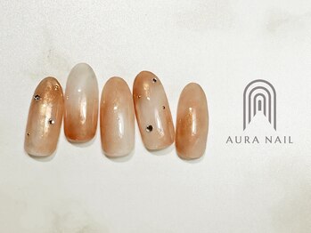 オーラ レアレア市川店内(AURA)/オレンジインクニュアンスネイル