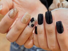 ネイビー　お花