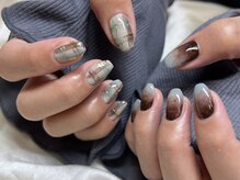 ドットミーバイシュエット(dot Me by chouette)/ブルー×ブラウンネイル