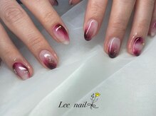 リーネイル(Lee_nail)/ボルドーニュアンスネイル♪