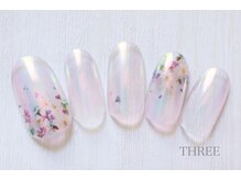 スリー 自由が丘(THREE)/シースルーフラワーネイル