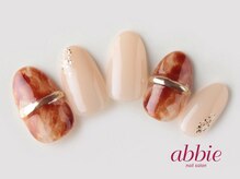 ネイルサロンアビー 北千住店(abbie)/べっこうリングネイル　￥10956