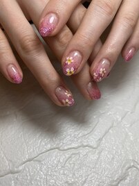 フラワーアート/春ネイル