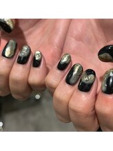 ロカネイルズ(roca nails)/black design