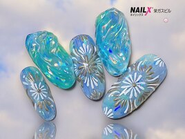 オーロラ☆うるうるネイル