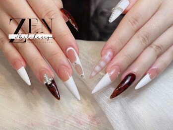 ゼン ネイル デザイン 池袋(ZEN NAIL DESIGN)/長さだしやり放題×つけ放題
