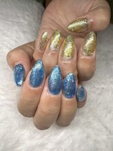 タムタムネイル 本厚木(Tam Tam Nail)/ワンカラー+色、アート追加