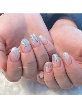 リッシュ ドゥ(RICHE deux)/ラメグラデーション×ストーン