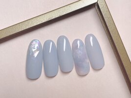 ブルーもやもやネイル　¥6800