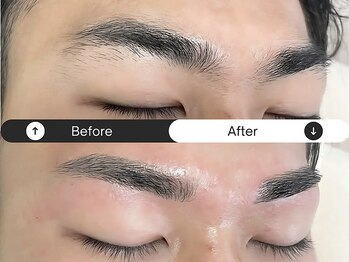 サインポスト 池袋東口店(sign post)/メンズに人気!ストレート眉