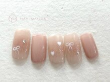 ネイルメゾン 梅田(NAIL MAISON)/ピンクチークリボン