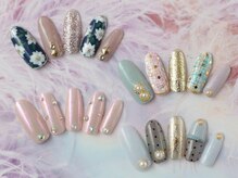 ネイルサロン ティーエイチセブン(Nail Salon TH SEVEN)/ビジュー　ツイード柄　花柄　