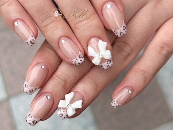 ベル(Belle)/ヒョウ柄フレンチ×リボン♪