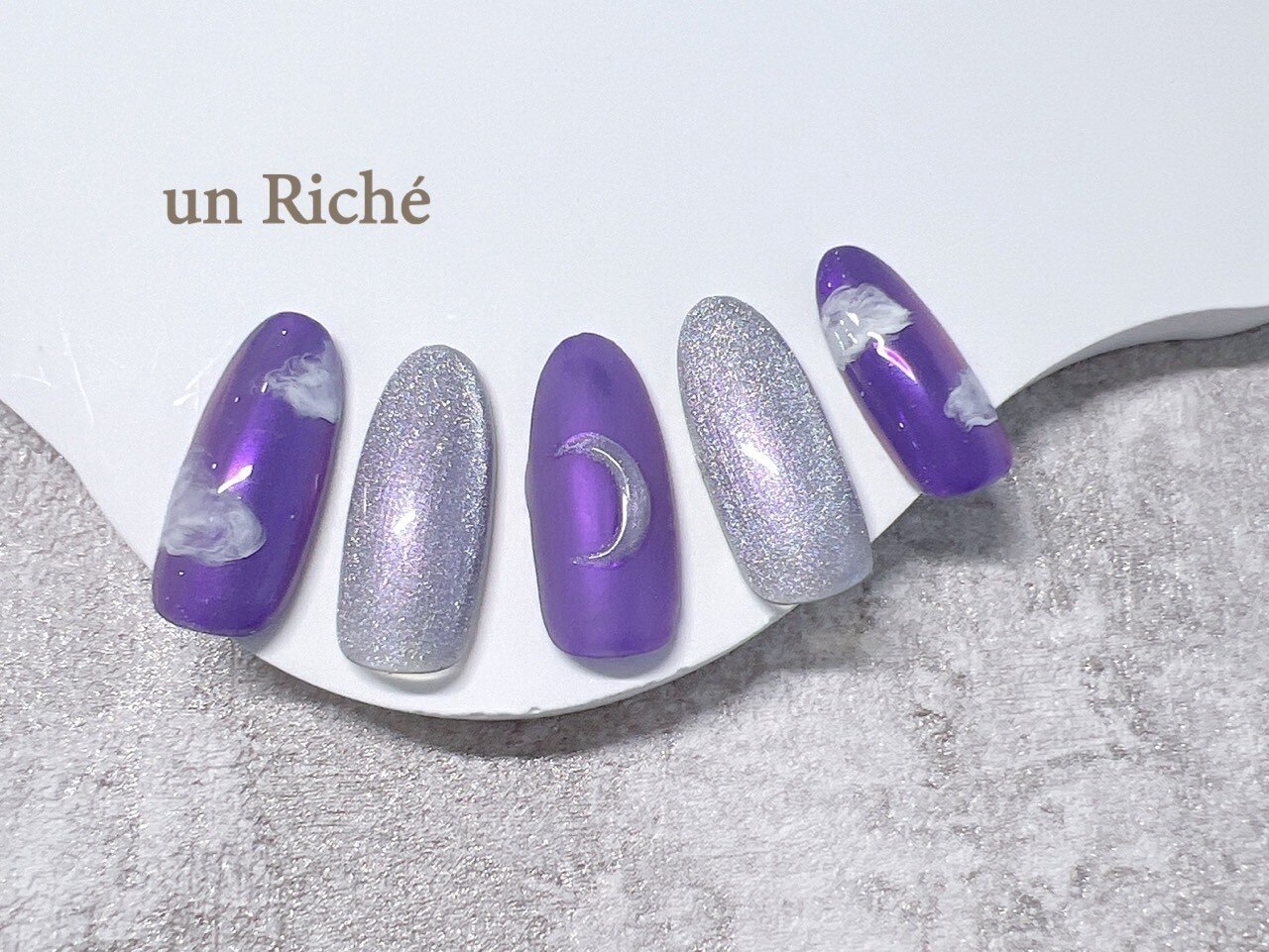 313】オーダー❉ブラック&ブルーマグネット オーロラホロ きらきら大人