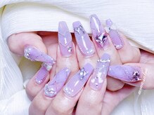 モナサロン(Mona salon)/チェーンチェック柄ネイル