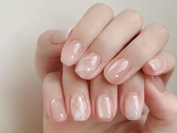 上品トレンドチェックネイル