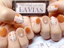 プロフェッショナル ネイルサロン ラヴィアス(LAVIAS)/【ジェル】ワンカラ＋アート２本