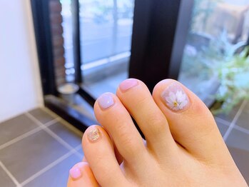 ネイルズ ララ(nails Lala)/ハンドとお揃いネイル。
