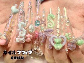 XXXロング×ゴテゴテネイル