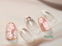 ネイリット 銀座(Nailit)/クリアフラワー¥10600【¥11660】