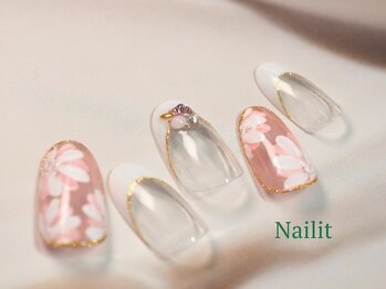 ネイリット 銀座(Nailit)/クリアフラワー¥10600【¥11660】