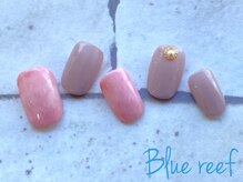 ネイルアンドまつげエクステ ブルーリーフ 四谷三丁目店(Blue Reef)/シンプルタイダイネイル