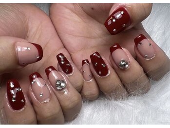 赤フレンチネイル ¥10,200