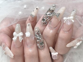 プティネイル 池袋(Puty Nail)/リボンレースネイル　スカルプ