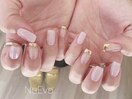 ニュアンスネイル×先端ミラー