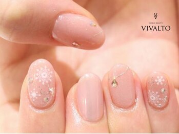 ワールド ビューティ ヴィヴァルト 宝塚店(WORLD BEAUTY VIVALTO)/雪の結晶/冬ネイル