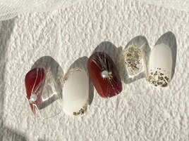 定額デザインC/お正月ネイル