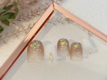 ネイルアンドアイラッシュ ブレス エスパル山形本店(BLESS)/爪先ラメでオシャレ度up☆