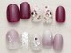 ノーネイル アゲオ イオンモール上尾(NO NAIL AGEO)の写真/お手頃Priceで最旬デザイン★新作9/1~フラワージュエルボルドー×儚げモーヴビジュー¥4990♪上尾駅