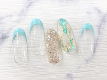 ネイルサロン インプレス(Impress)/夏色フレンチ