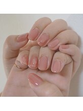 ｋｕｕｋｉ ｎａｉｌ【クウキネイル】透明感/ショートネイル/ニュアンス/ニュアンスワンカラー