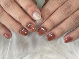 大人フラワーネイル