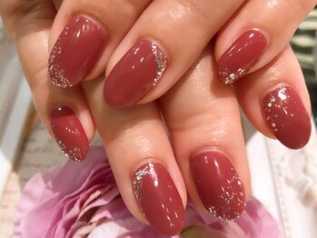 マノアネイル 甲子園口店(MANOA NAIL)/ワンカラー+ラメ☆平日3800円