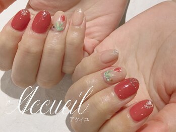 アクイユ 銀座店(ACCUEIL)/手描きチューリップネイル