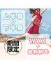 女性限定【5/20～31】上半身or下半身【WAX＋最新脱毛】１回　¥18,500～