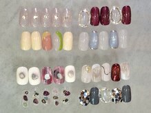 ミケネイル(mikenail)の雰囲気(1月のマンスリーデザイン♪色変更可能です!上がA、下がB)