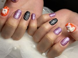 ハロウィン/蜘蛛の巣/オバケ