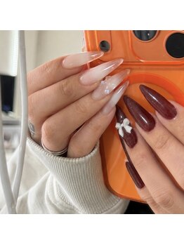 サロン ド ヴロワール(Salon de Vouloir)の写真/【パーツ付け放題コースあり◎】他と被らない・ひと癖あるニュアンスネイルが得意♪平日はさらにお得！！