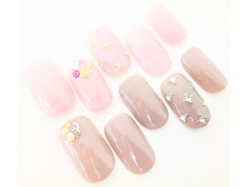 ネイルサロン クイール 小山店(NAIL SALON QUILL)/ワンカラー+ストーン
