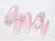 ネイルサロン ドルチェネイル 柏店(Dolce.Nail)/【ワンホンコース】リボンネイル