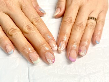 ネイルベースキュウロク(NAILBASE96)/カラフルフラワーネイル
