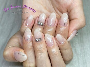 アン ジョーヌドラゴ/【自爪ネイル】リボンネイル