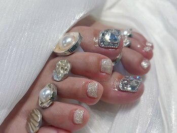 【フット】埋めつくしネイル