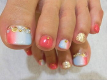 ネイルサロン ロゼオ(Nail salon Roseo)/■渋谷>付け放題9350円春色Foot
